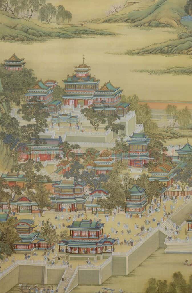 清 院本《新丰图》书画作品
