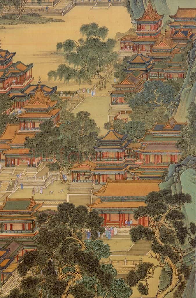 清 院本《新丰图》书画作品