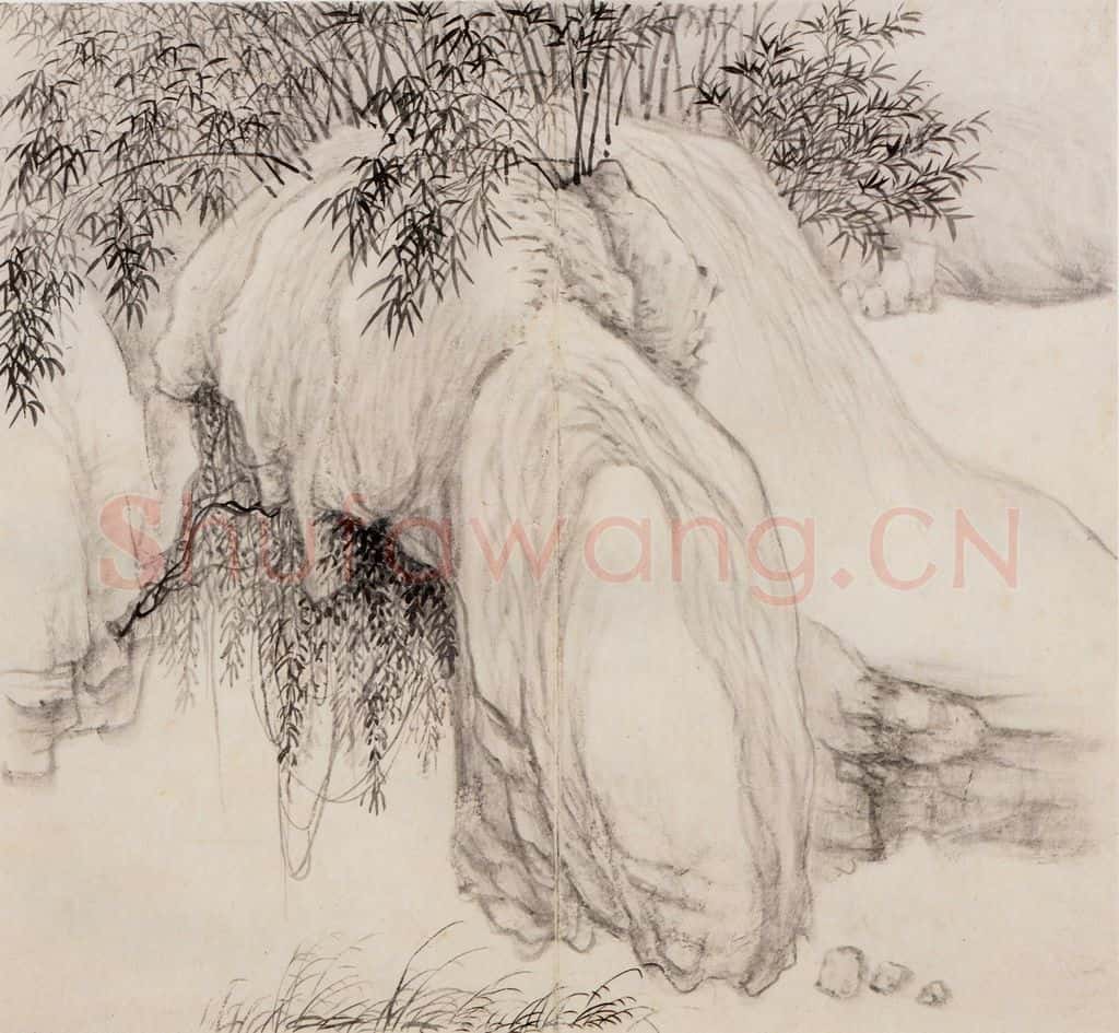 清朝 恽寿平 仿古山水 书画作品