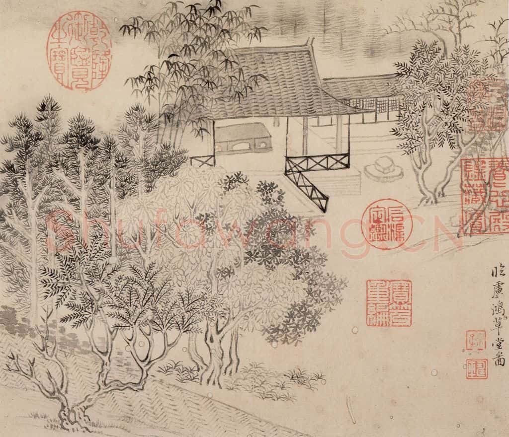 清朝 恽寿平 画山水 书画作品