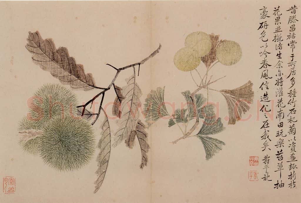 清朝 恽寿平 写生 书画作品