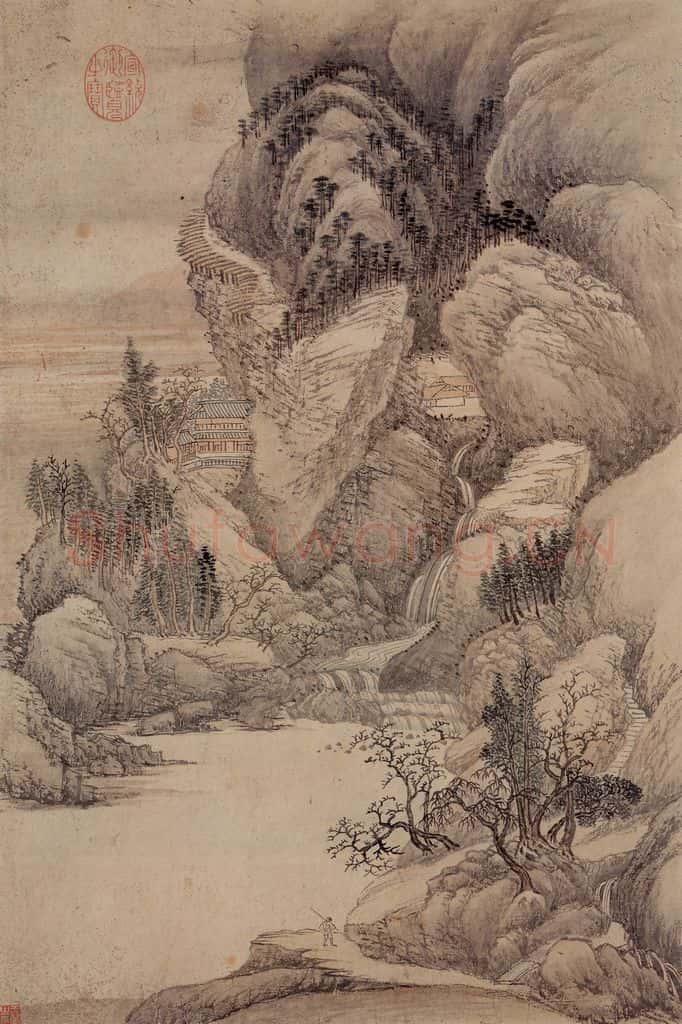 清 王翚《临唐宋各家山水(十二开)》书画作品