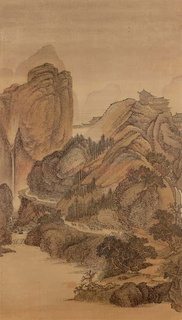清 王翚《临唐宋各家山水(十二开)》书画作品