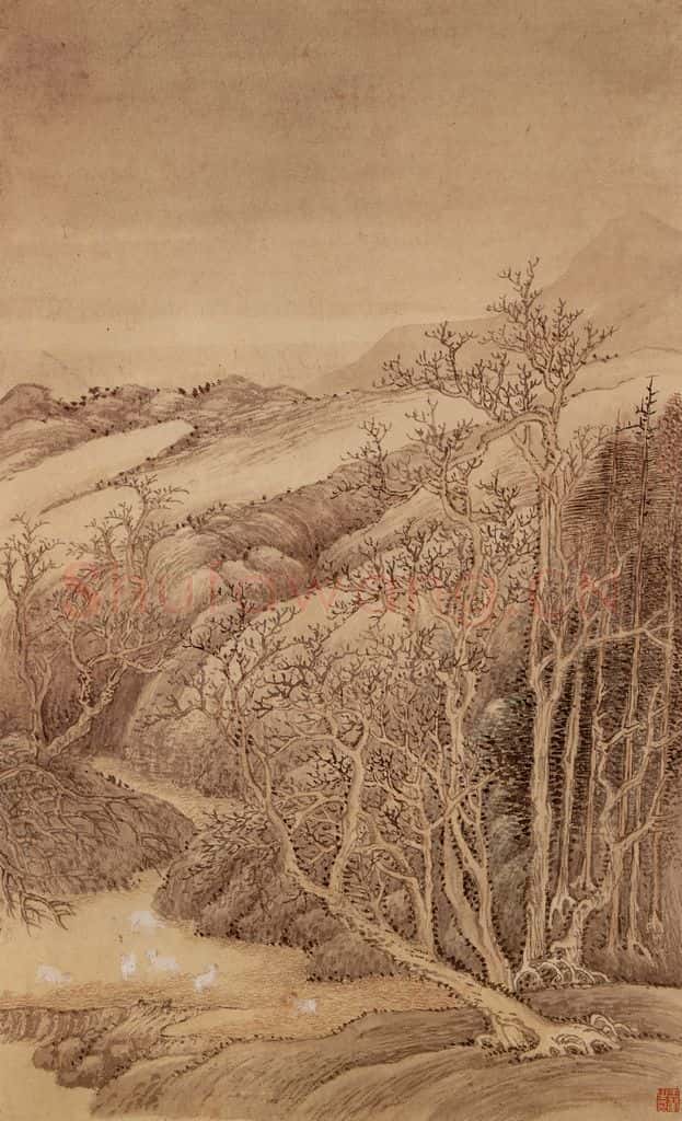 清 王翚《临唐宋各家山水(十二开)》书画作品