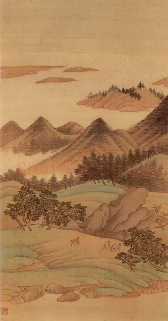 清 王翚《临唐宋各家山水(十二开)》书画作品