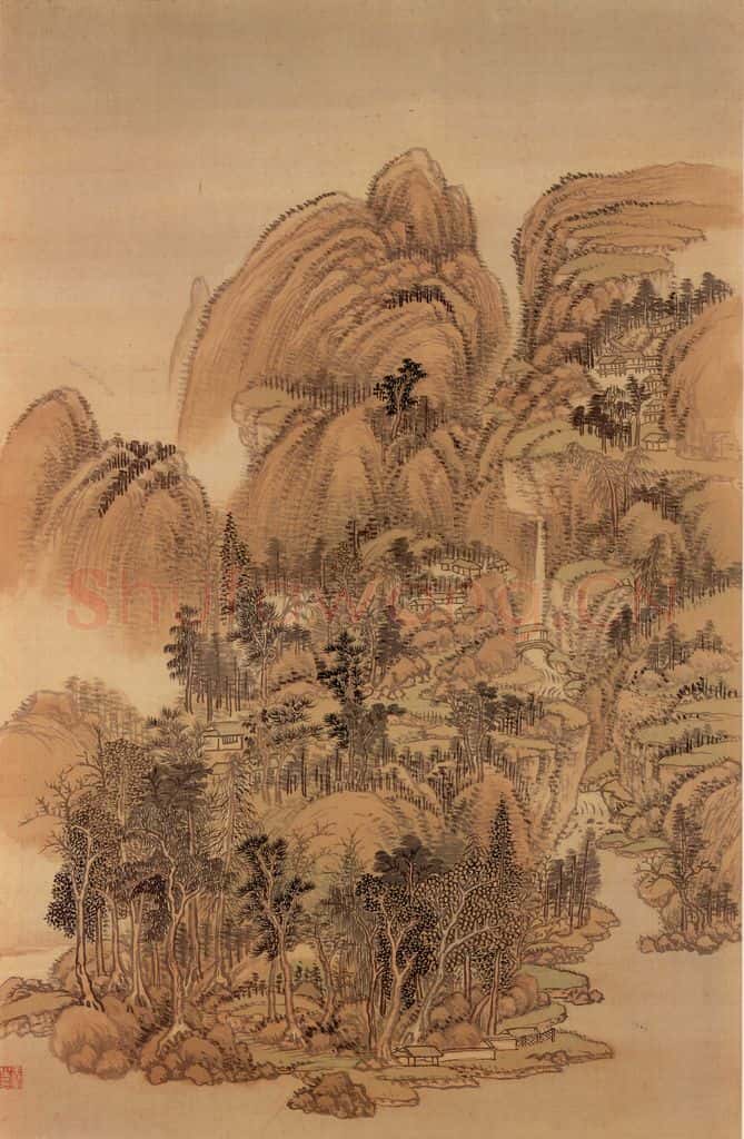 清 王翚《临唐宋各家山水（十二开）》书画作品