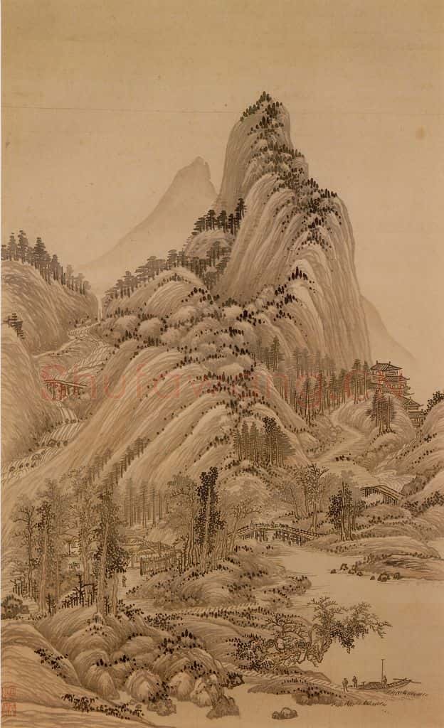 清 王翚《临唐宋各家山水(十二开)》书画作品