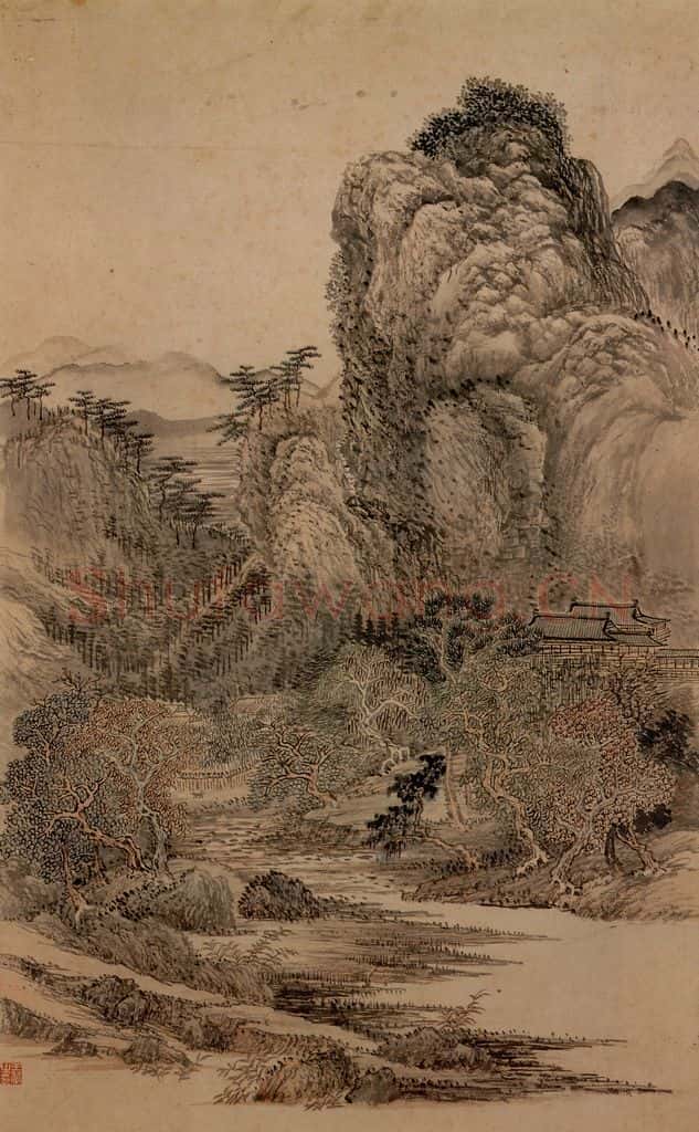 清 王翚《临唐宋各家山水(十二开)》书画作品