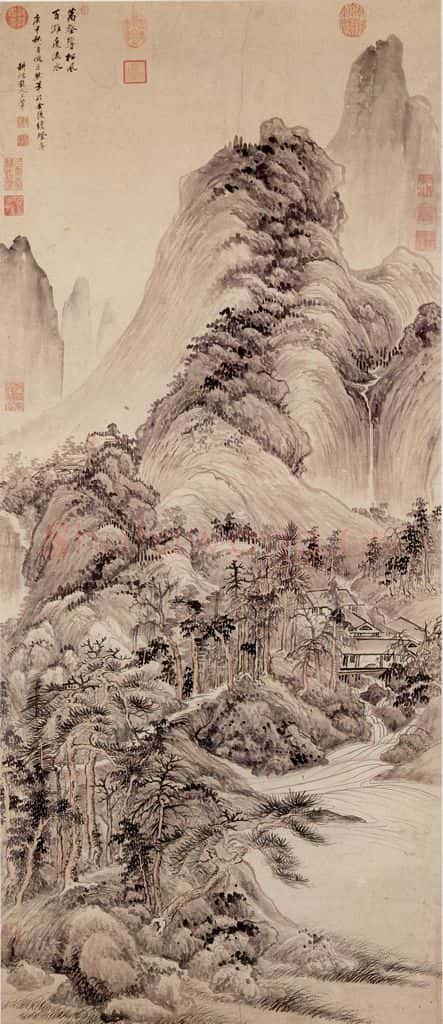 清 王翚《画山水》书画作品