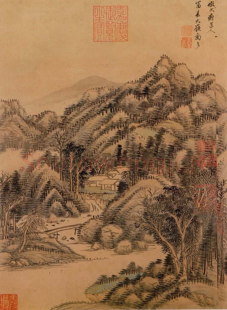 清 王翚《山水画（十开）》书画作品