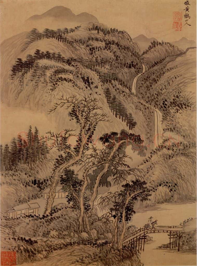 清 王翚《山水画（十开）》书画作品