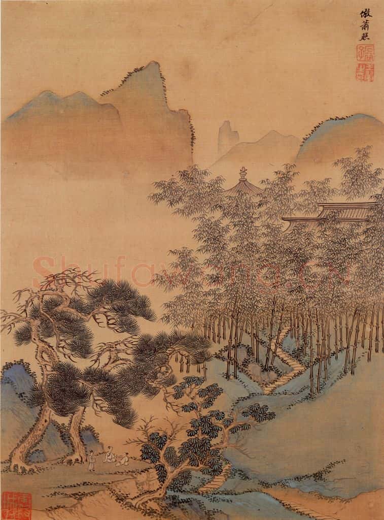 清 王翚《山水画(十开)》书画作品