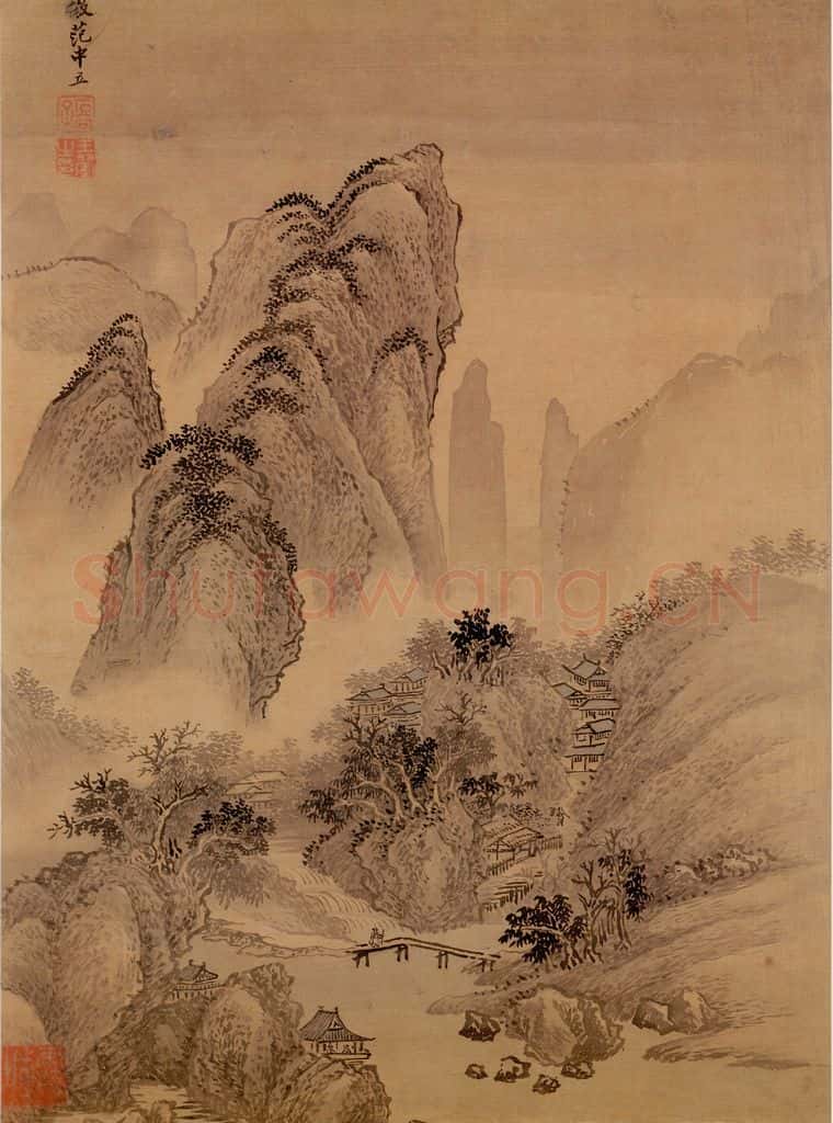 清 王翚《山水画(十开)》书画作品
