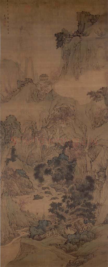明 刘度《山水》书画作品