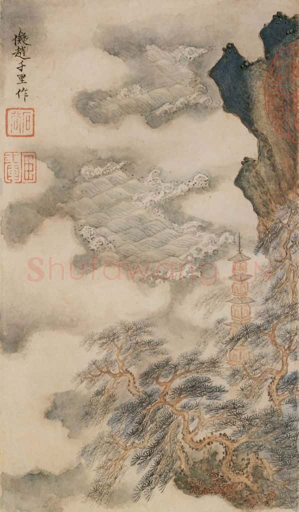 清 王翚《墨迹(十二开)》书画作品