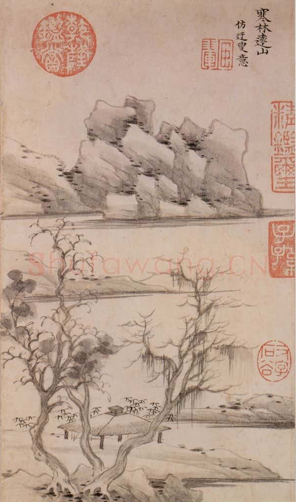 清 王翚《墨迹(十二开)》书画作品