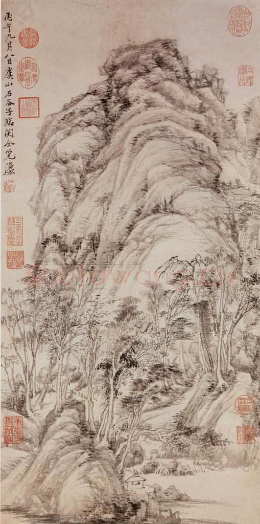 清 王翚《临关仝山水》书画作品