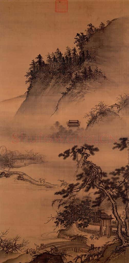 明朝 戴进 春游晚归 书画作品