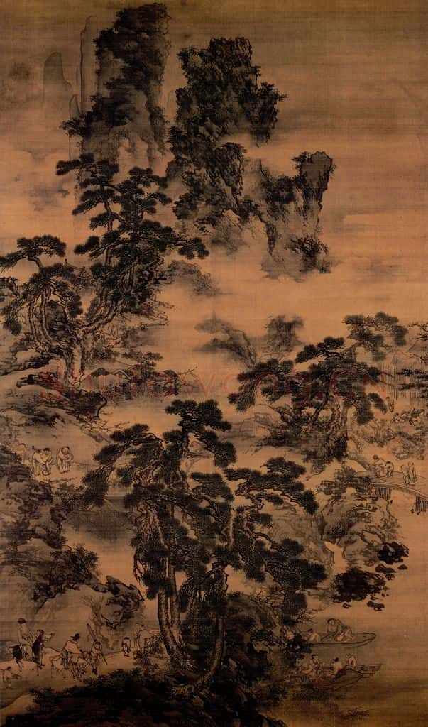 明朝 戴进 春酣图 书画作品