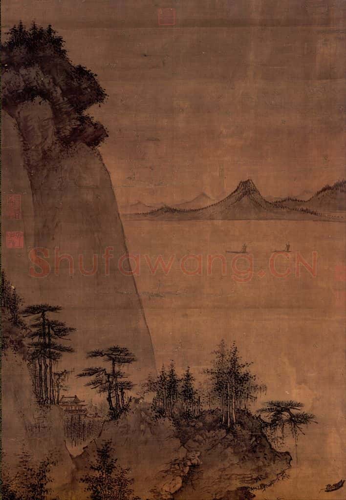 明朝 戴进 溪桥策蹇图 书画作品