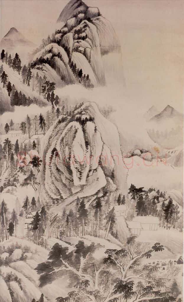 明朝 董其昌 夏木垂阴图 书画作品