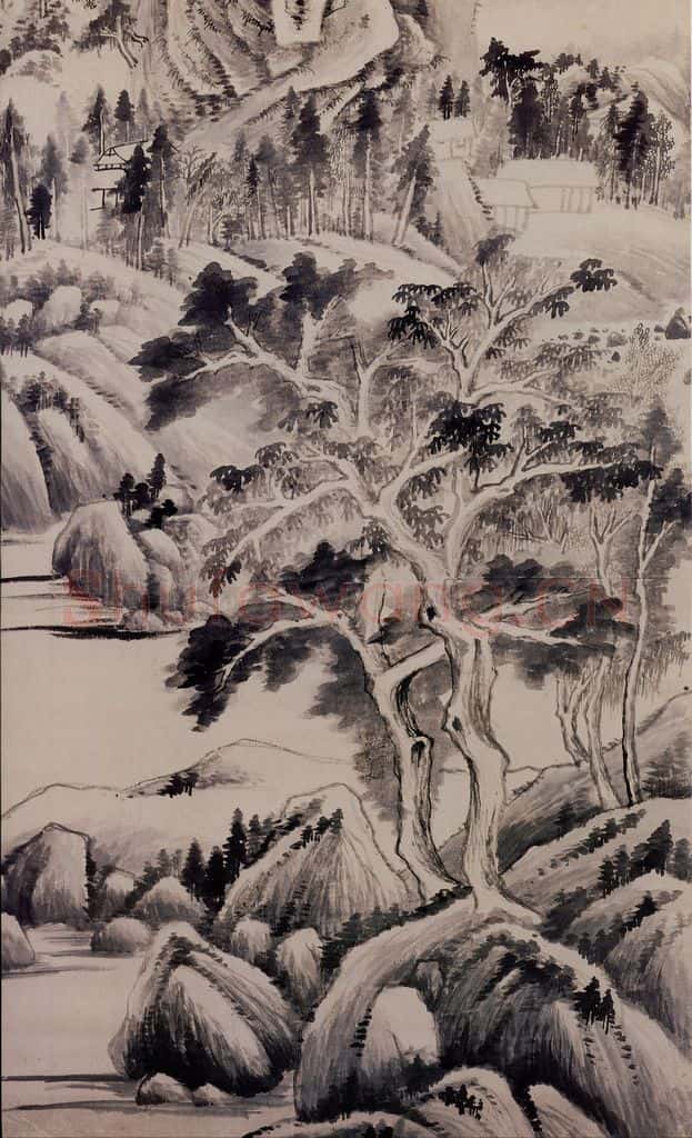 明朝 董其昌 夏木垂阴图 书画作品