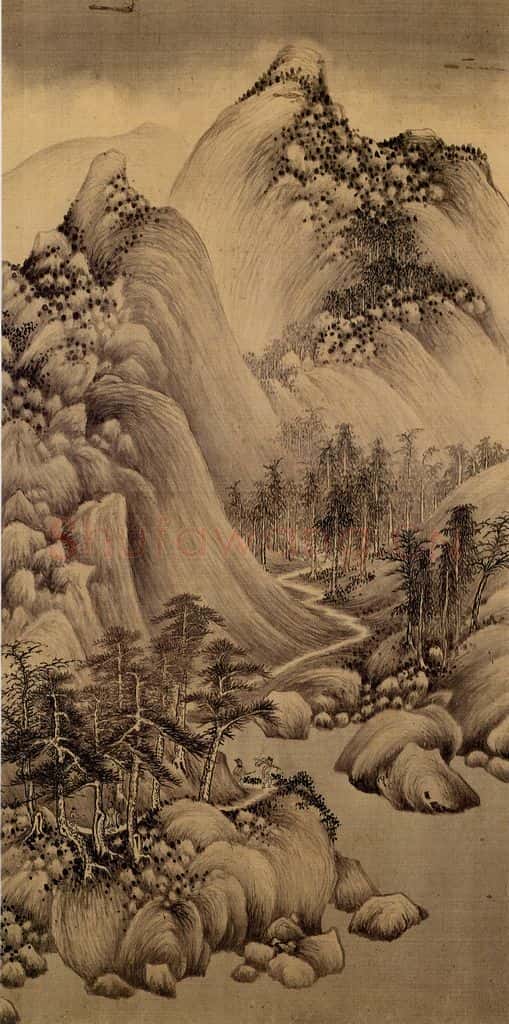 明朝 董其昌 倣宋元人缩本画及跋 书画作品