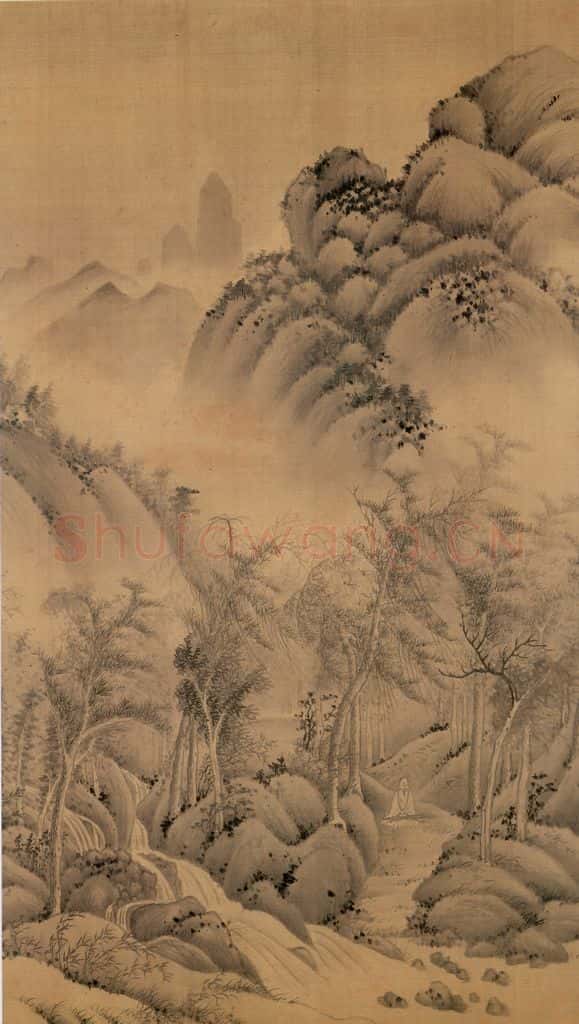 明朝 董其昌 倣宋元人缩本画及跋 书画作品