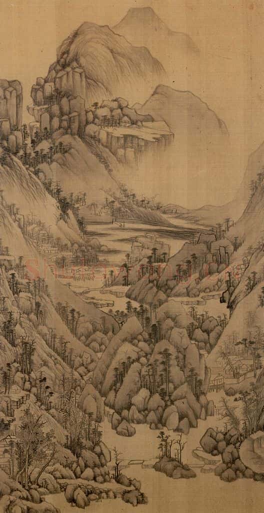 明朝 董其昌 倣宋元人缩本画及跋 书画作品