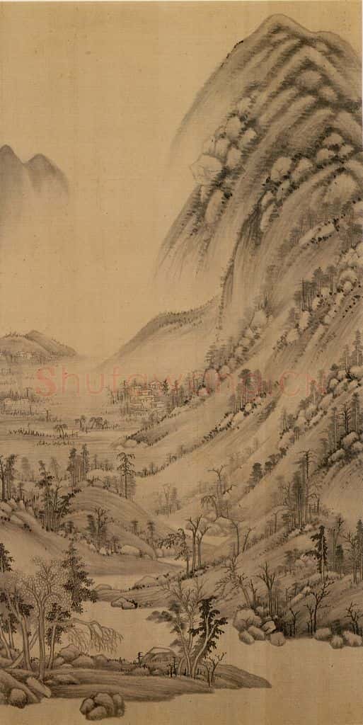 明朝 董其昌 倣宋元人缩本画及跋 书画作品