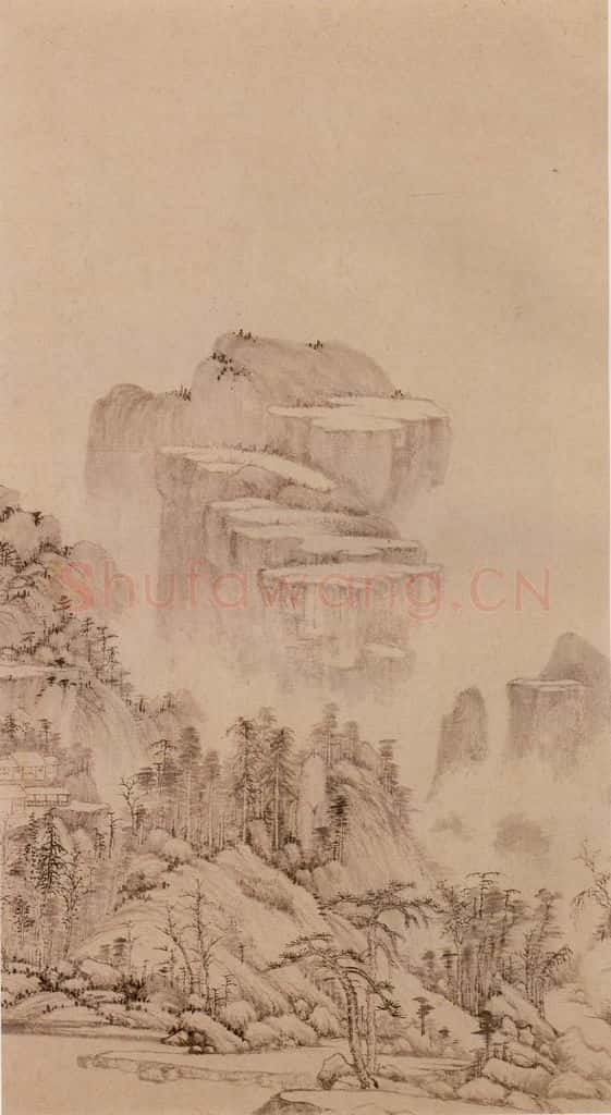 明朝 董其昌 倣宋元人缩本画及跋 书画作品