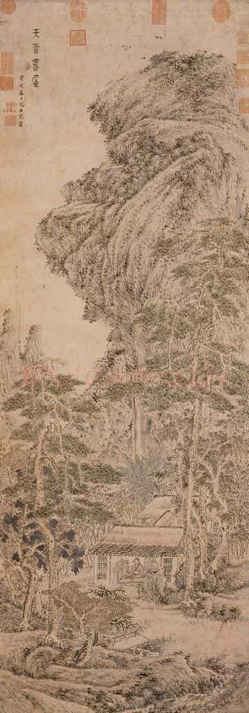 明朝 沈士充 天香书屋图 书画作品