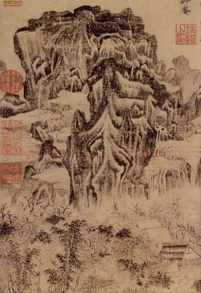 明朝 冷谦 白岳图 书画作品