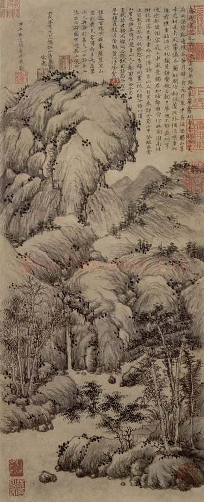 明朝 徐贲 蜀山图 书画作品