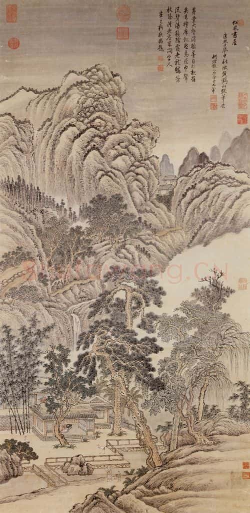 清 王翬 画松风書屋 书画作品