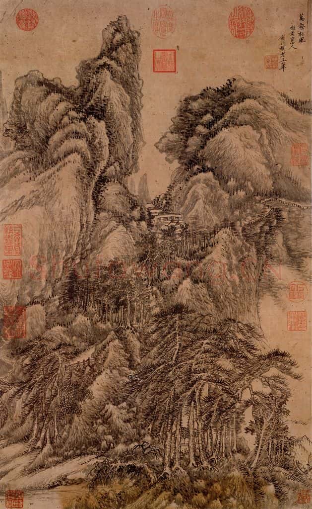 清 王翬 万壑松风 书画作品