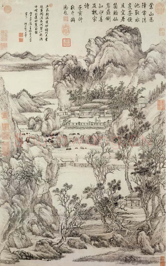 清 王翬 书画泉试茗 书画作品