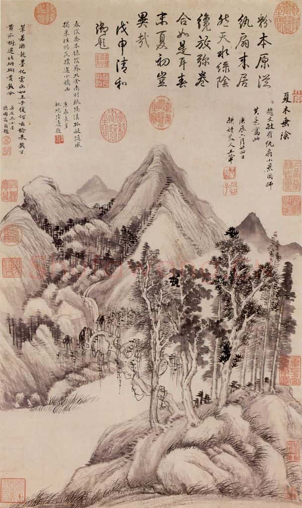 清 王翬 画夏木垂陰图 书画作品