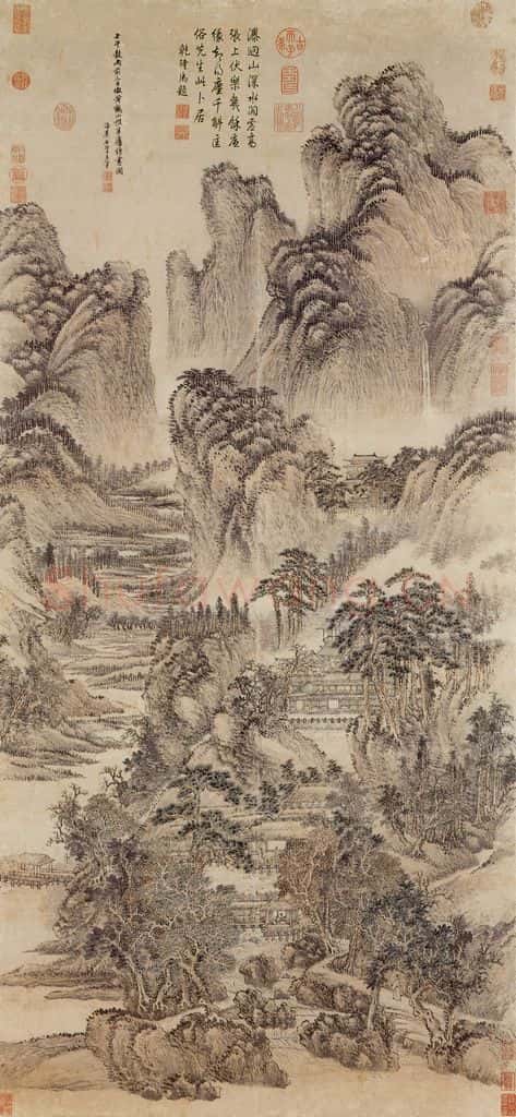 清 王翬 宽廬读书图 书画作品