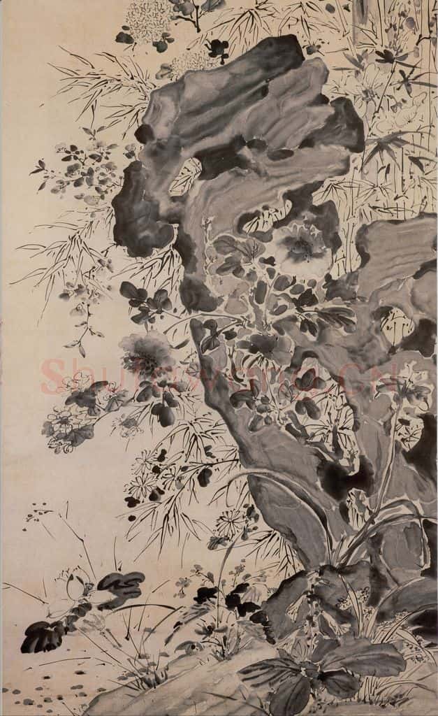 明 徐渭《花竹》书画作品