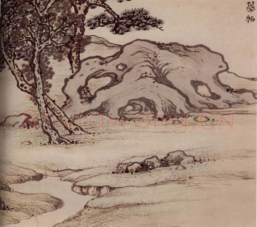 明 孙克弘《销间清课图》书画作品
