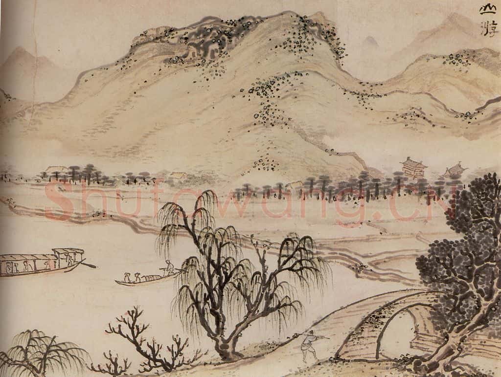 明 孙克弘《销间清课图》书画作品