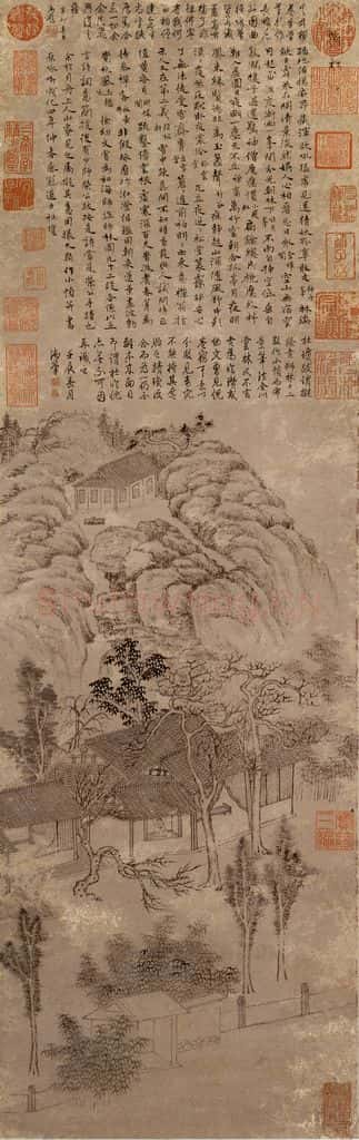 明 杜瓊《师林图》书画作品