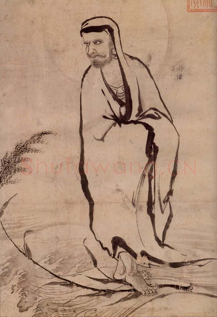 明 宪宗《画达摩》书画作品