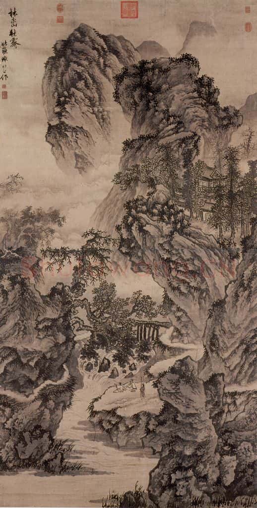 明 谢时臣《林峦秋霁图》书画作品