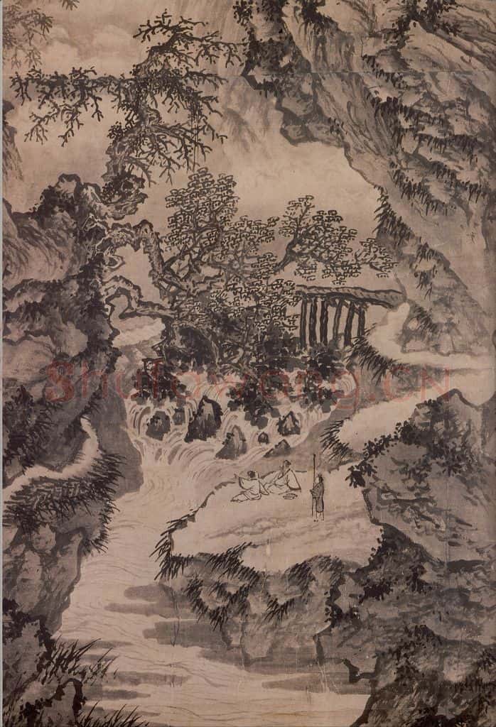 明 谢时臣《林峦秋霁图》书画作品