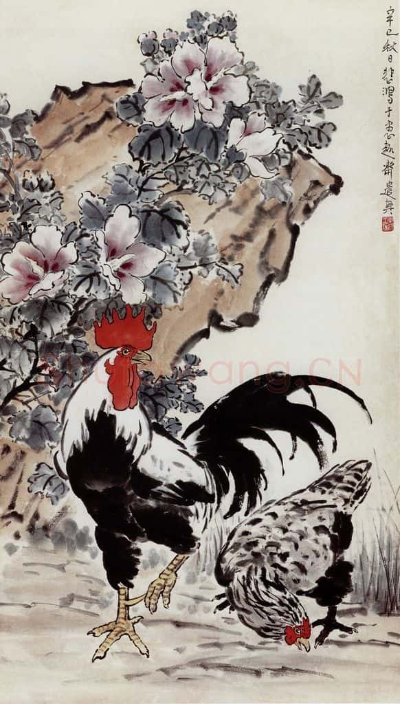 现代 徐悲鸿《秋曲》书画作品