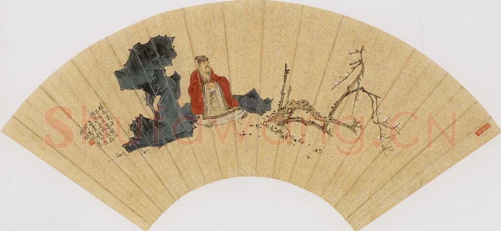1935年 钱松岩《梅花高士》书画作品
