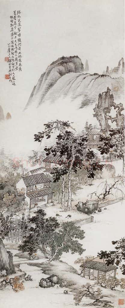 20世纪30年代后期 钱松岩《窗外芭蕉翠幔张》书画作品