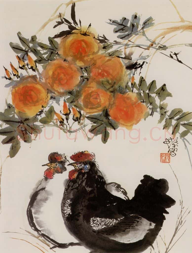 1982年 程十发《花鸟册页》书画作品